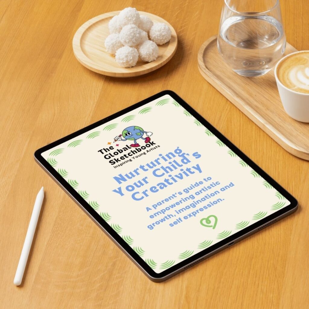 Tablet displaying branded ebook created by The Visual Loft
