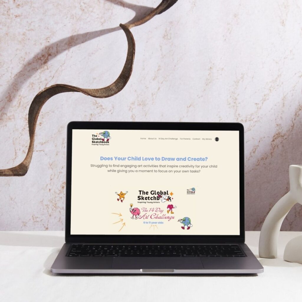 Laptop showing homepage design and strategic website